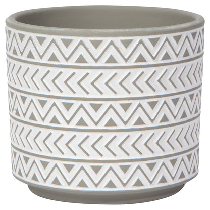 Plant Pot Spark Gray White Medium