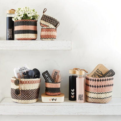 Large Pink Basket Organizer