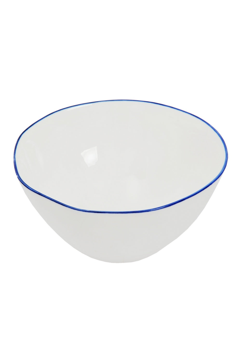 Classic White With Blue Rim Bowl 15.4 cm