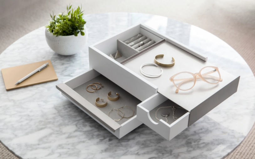 Stowit Storage Box White Nickel