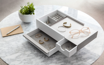 Stowit Storage Box White Nickel