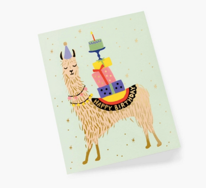 Llama Birthday Card