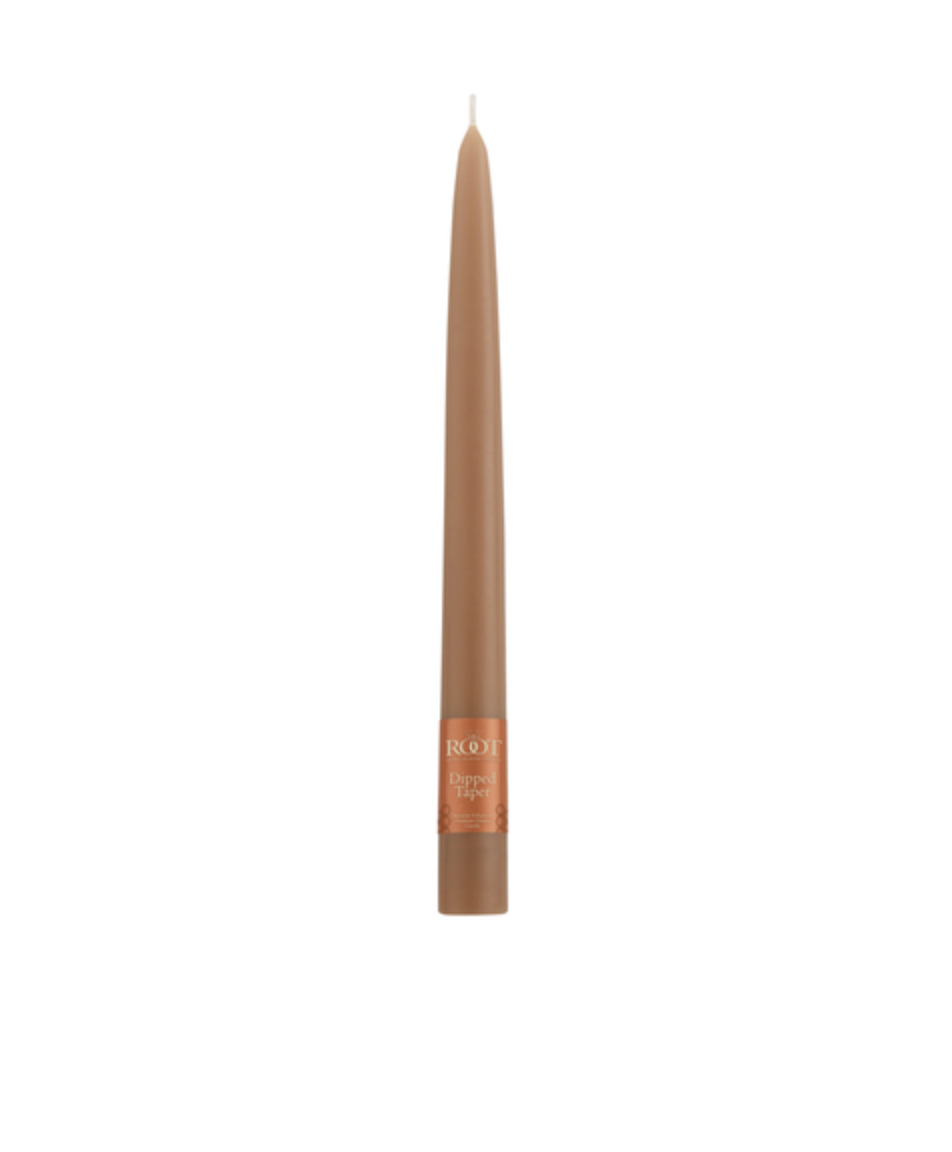 Taper Candle 9" x 7/8" Taupe