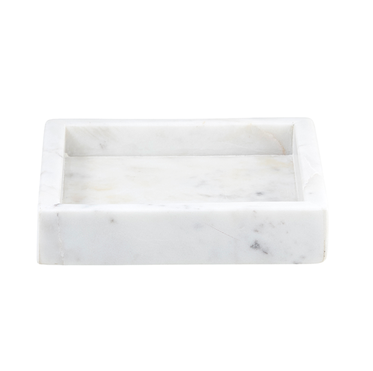 Square Marble Tray White