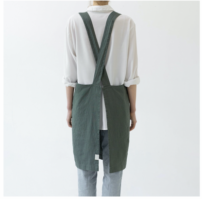 Forest Green Crossback Apron