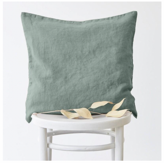 Green Milieu Linen Cushion Cover Only