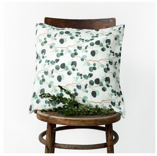 White Eucalyptus Linen Cushion Cover Only
