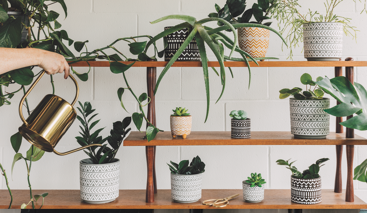 Plant Pot Spark Gray White Large