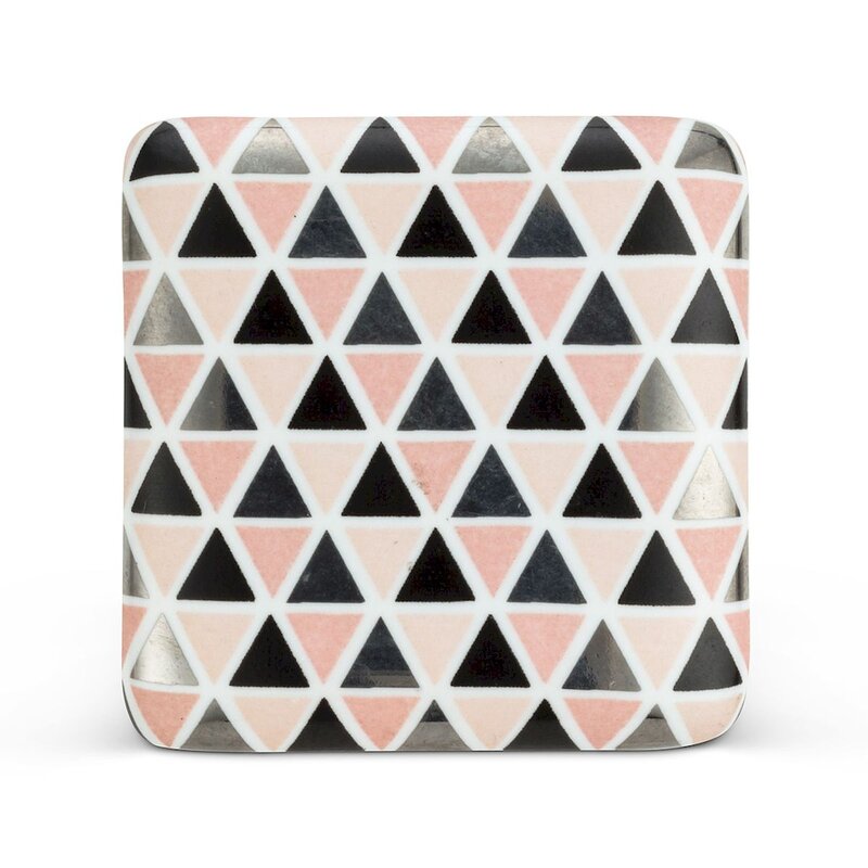 Square Pink Hexagon Knob