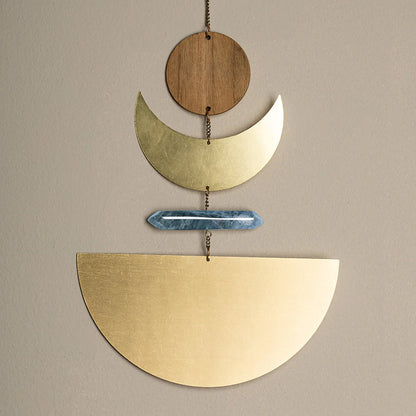 Wall Hanging Moonrise Labradorite Wood
