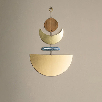 Wall Hanging Moonrise Labradorite Wood