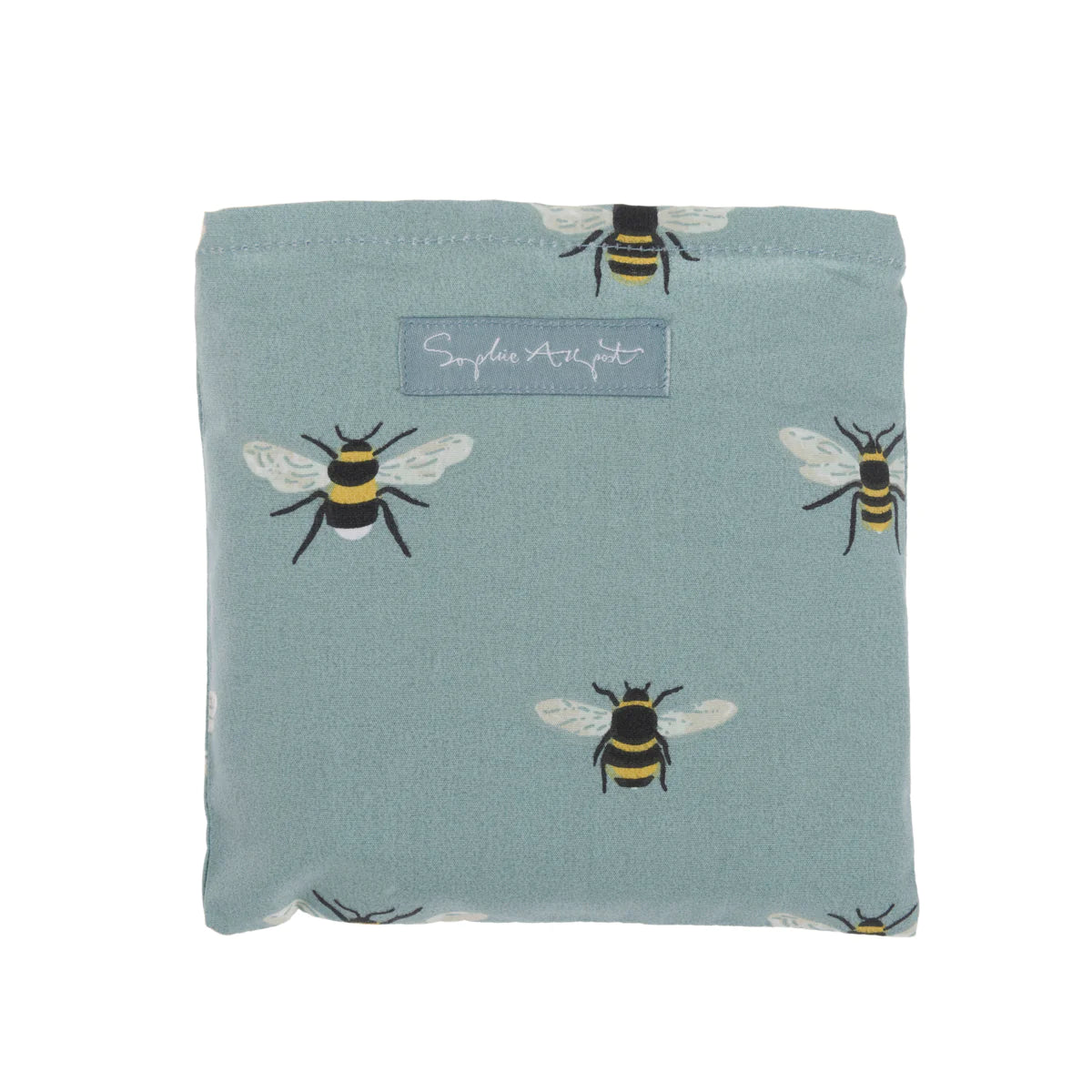 Teal Bees Folding Shopping Bags