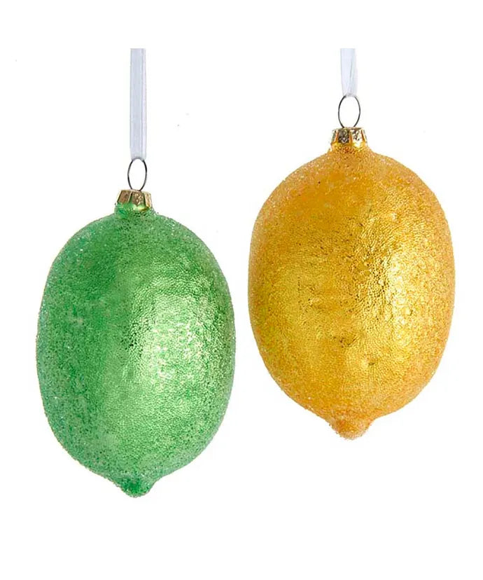Glass Lemon Lime Ornament