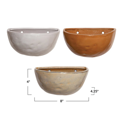 Wall Planter Matte Reactive Glaze Large