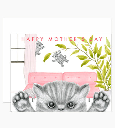 Pink Couch Mother's Day Card