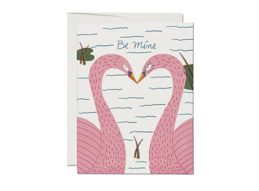 Pink Swan Love Card