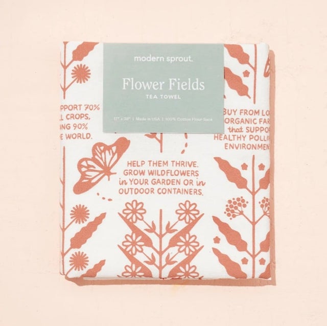 Flowers Fields Tea Towel