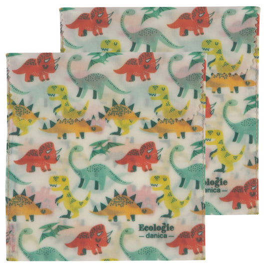 Beeswax Sandwich Wrap Dandy Dino Set Of 2