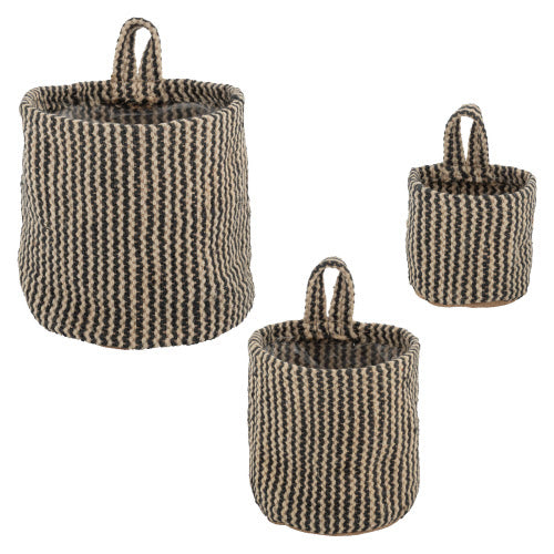 Hanging Vertical Stripe Baskets