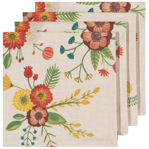 Goldenbloom Print Napkins Set of 4
