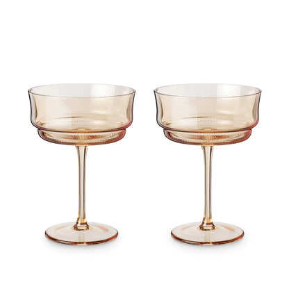 Tulip Coupe Amber Set of 2