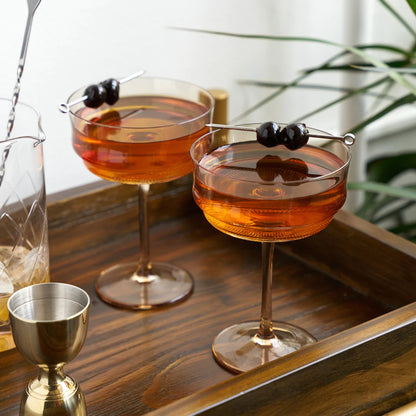 Tulip Coupe Amber Set of 2
